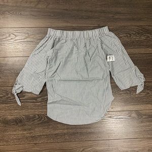 Striped Charlotte Russe Off The Shoulder Top